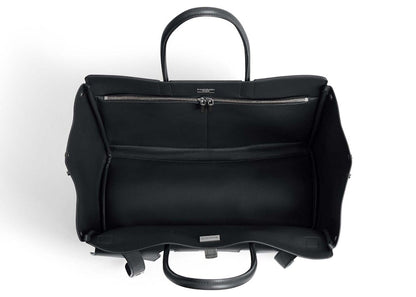 Balenciaga Bel Air Medium Carry All Bag Aged-Silver Hardware Black