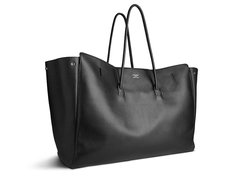 Balenciaga Bel Air XL Carry All Bag Aged-Silver Hardware Black