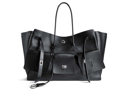Balenciaga Bel Air XL Carry All Bag Aged-Silver Hardware Black