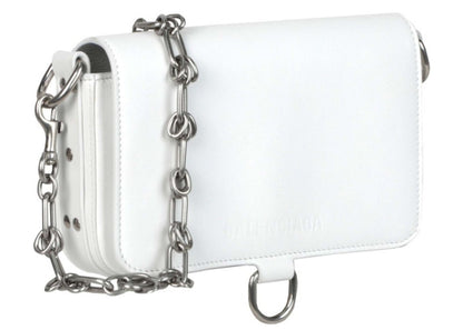 Balenciaga Bondag Wallet On A Chain Optic White