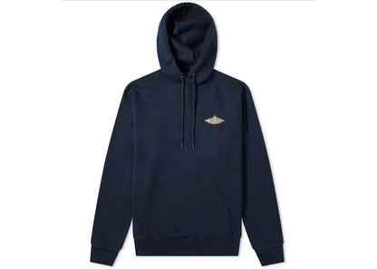 Balenciaga Bonjour Logo Popover Hoodie Navy