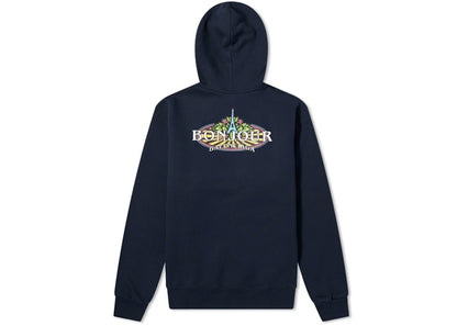Balenciaga Bonjour Logo Popover Hoodie Navy