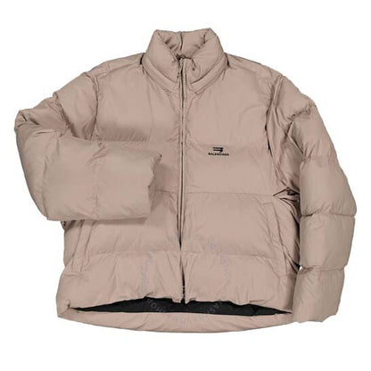 Balenciaga C-Shape Puffer Jacket Beige