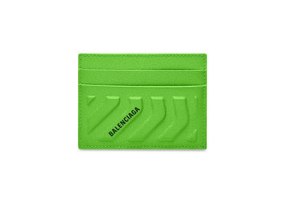 Balenciaga Car (4 Card Slots 1 Bill Compartment) Card Holder Bright Green/Black