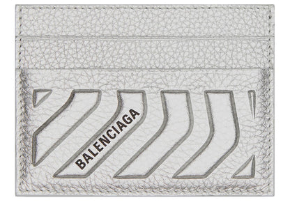 Balenciaga Car Card Holder Metallized Silver