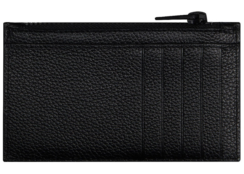 Balenciaga Car Long Coin And Card Holder in Grained Calfskin Black