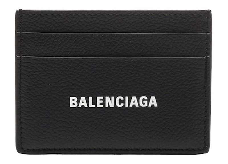 Balenciaga Logo Print (4 Card Slot) Card Holder Black/White