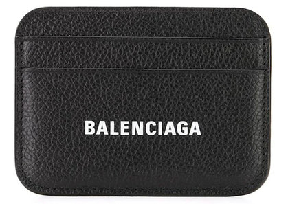 Balenciaga Cash Logo Card Holder Black/White