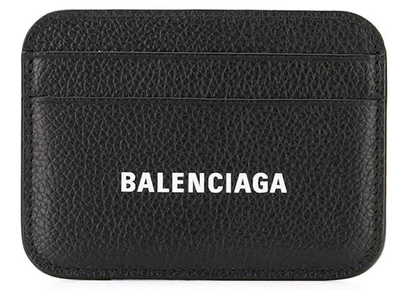 Balenciaga Cash Logo Card Holder Black/White