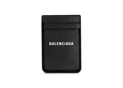 Balenciaga Cash Magnet (2 Card Slots) Phone Card Holder Black/White