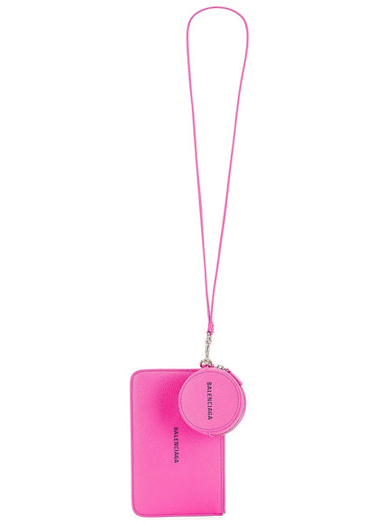 Balenciaga Cash Multipocket Strap Bag Neon Pink/Black
