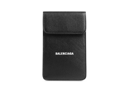 Balenciaga Cash Phone and Card Holder Black
