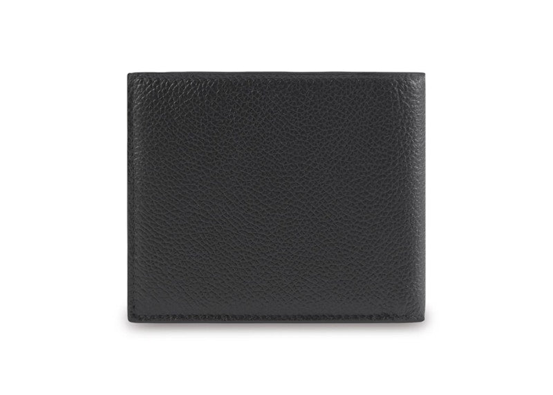 Balenciaga Cash Square (8 Card Slot 2 Bill Compartments) Folded Wallet Black/Blue