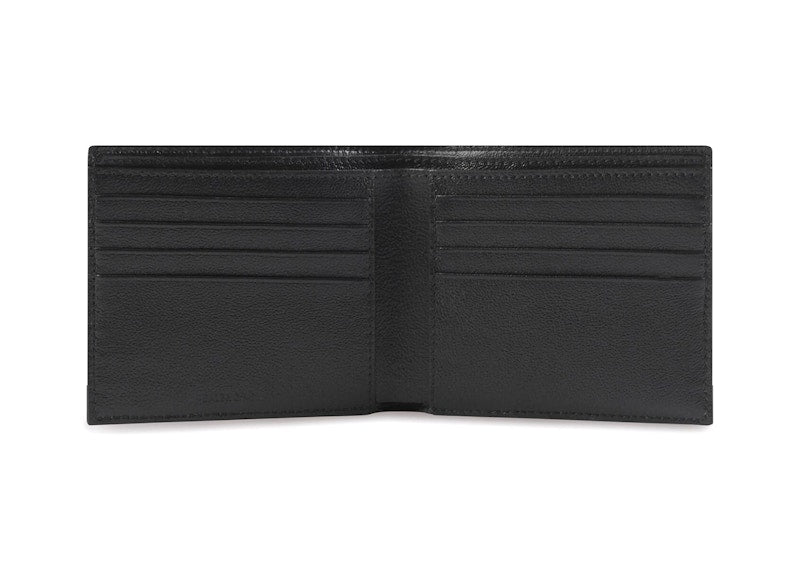 Balenciaga Cash Square (8 Card Slot 2 Bill Compartments) Folded Wallet Black/White