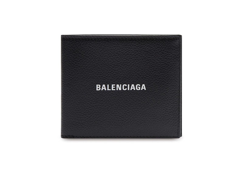 Balenciaga Cash Square (8 Card Slot 2 Bill Compartments) Folded Wallet Black/White