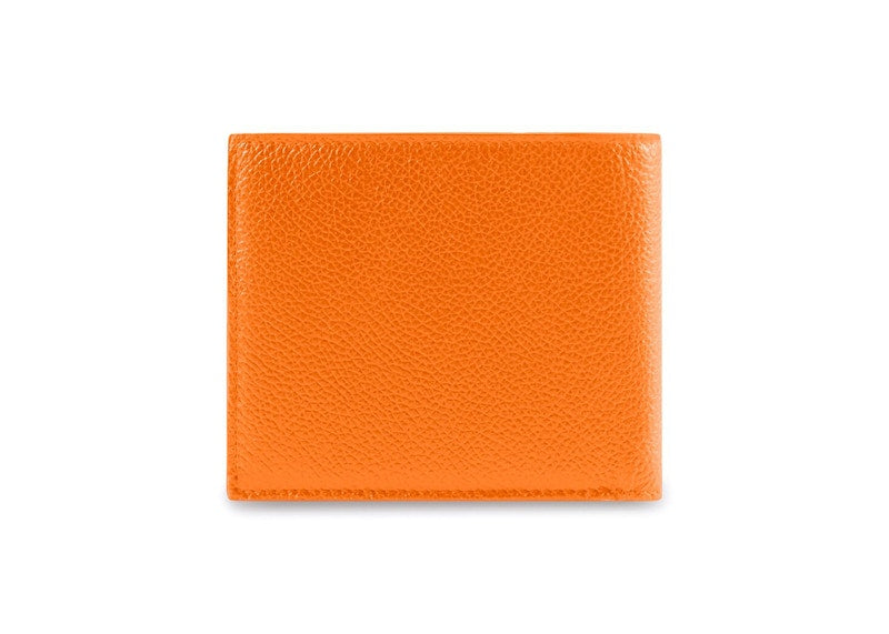 Balenciaga Cash Square (8 Card Slot 2 Bill Compartments) Folded Wallet Orange/Black