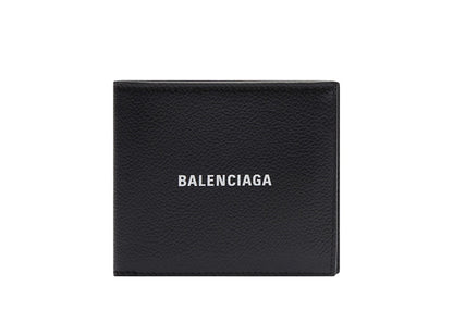 Balenciaga Cash Square Folded Coin Wallet Black/White
