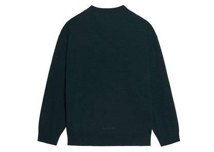 Balenciaga Cashmere V-Neck Oversized Top Dark Green