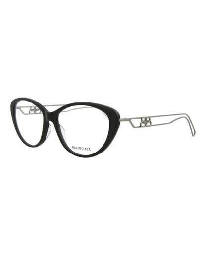 Balenciaga Cat Eye-Frame Acetate Optical Frames Black Grey Transparent (BB0067O-30008232-001)
