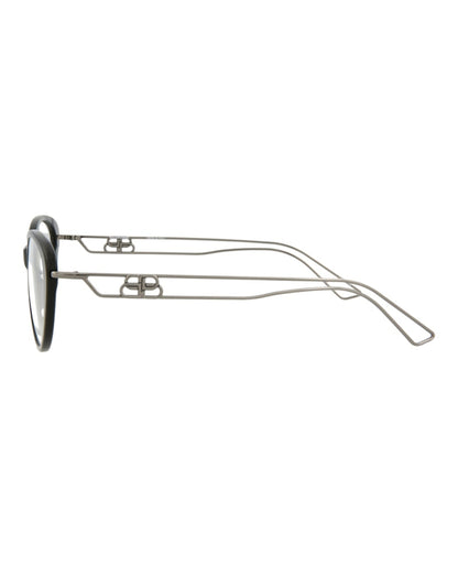 Balenciaga Cat Eye-Frame Acetate Optical Frames Black Grey Transparent (BB0067O-30008232-001)