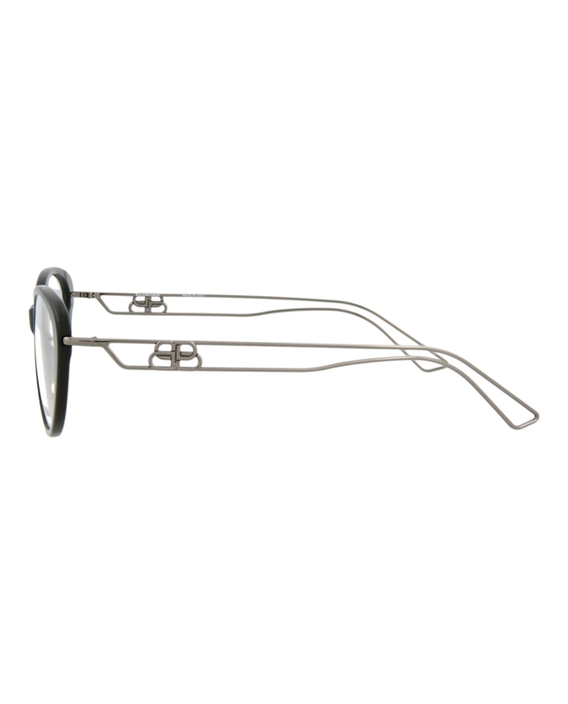 Balenciaga Cat Eye-Frame Acetate Optical Frames Black Grey Transparent (BB0067O-30008232-001)