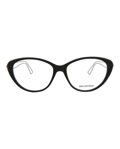 Balenciaga Cat Eye-Frame Acetate Optical Frames Black Grey Transparent (BB0067O-30008232-001)