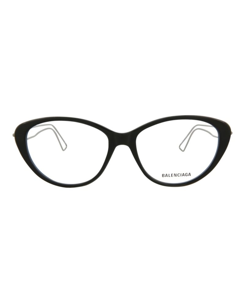 Balenciaga Cat Eye-Frame Acetate Optical Frames Black Grey Transparent (BB0067O-30008232-001)