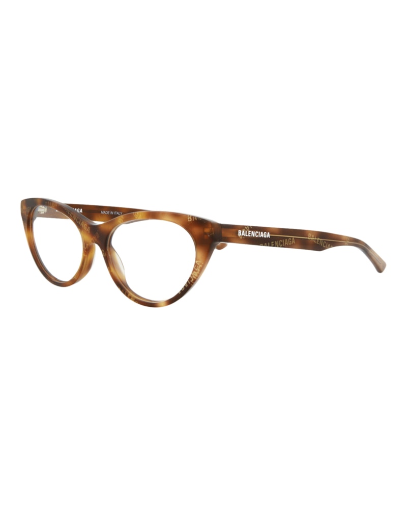 Balenciaga Cat Eye-Frame Acetate Optical Frames Havana Havana Transparent (BB0079O-30008399-002)