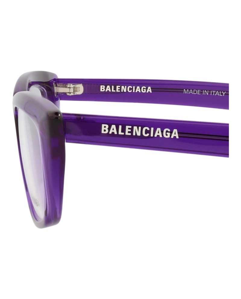 Balenciaga Cat Eye-Frame Acetate Optical Frames Violet Violet Transparent (BB0063O-30008237-003)