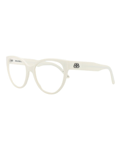 Balenciaga Cat Eye-Frame Acetate Optical Frames White White Transparent (BB0064O-30008234-003)