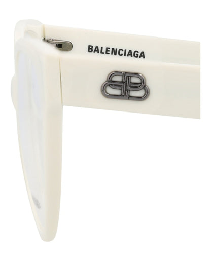 Balenciaga Cat Eye-Frame Acetate Optical Frames White White Transparent (BB0064O-30008234-003)