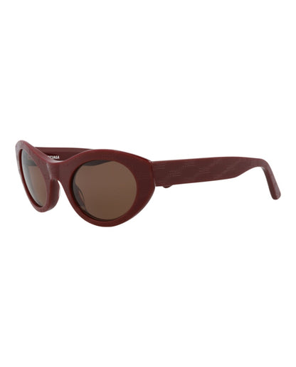 Balenciaga Cat Eye-Frame Acetate Sunglasses Burgundy Burgundy Brown (BB0250S-30013506-004)