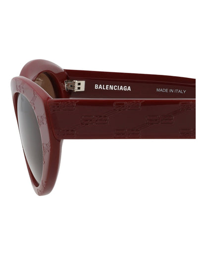 Balenciaga Cat Eye-Frame Acetate Sunglasses Burgundy Burgundy Brown (BB0250S-30013506-004)