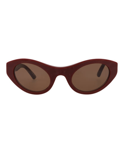 Balenciaga Cat Eye-Frame Acetate Sunglasses Burgundy Burgundy Brown (BB0250S-30013506-004)