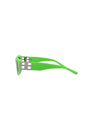Balenciaga Cat Eye-Frame Acetate Sunglasses Green/Silver/Grey (BB0095S-30008868-009)