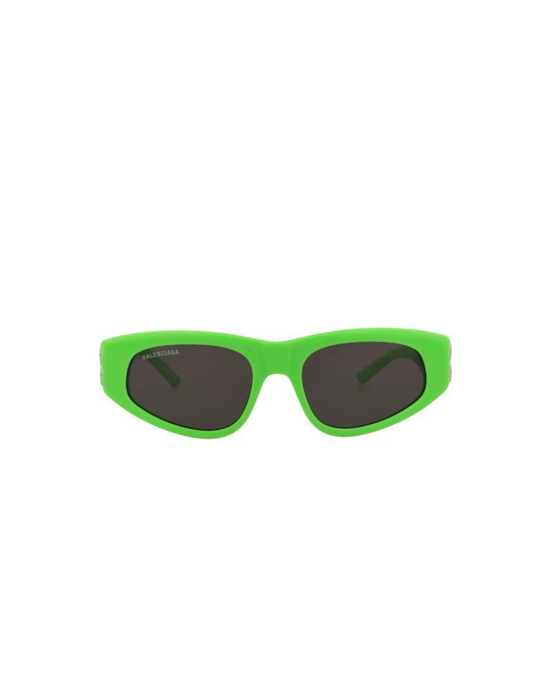 Balenciaga Cat Eye-Frame Acetate Sunglasses Green/Silver/Grey (BB0095S-30008868-009)