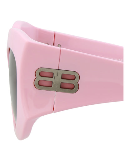 Balenciaga Cat Eye-Frame Bio Injection Sunglasses Pink/Pink/Brown (BB0256S-30013971-004)