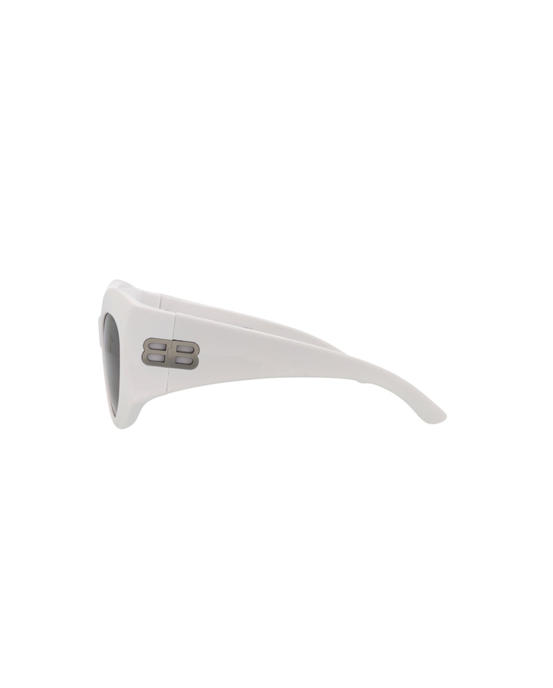 Balenciaga Cat Eye-Frame Bio Injection Sunglasses White/White/Grey (BB0256S-30013971-003)