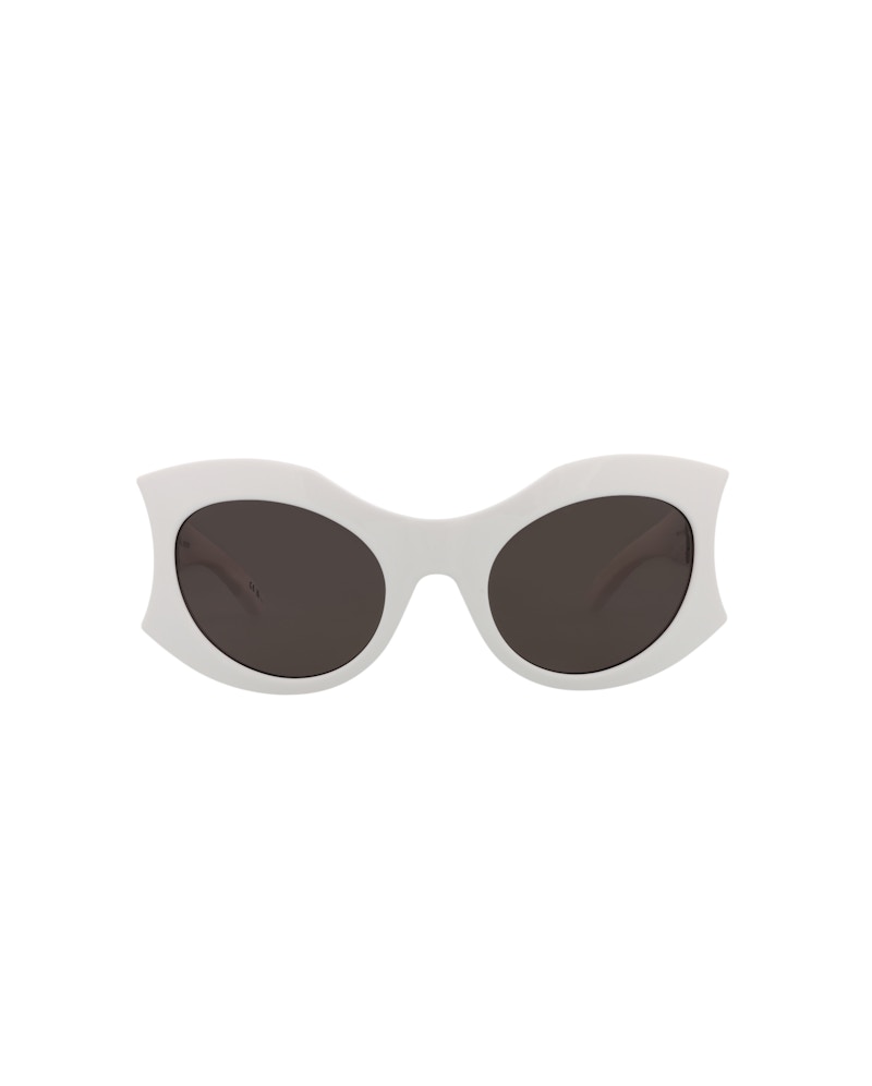 Balenciaga Cat Eye-Frame Bio Injection Sunglasses White/White/Grey (BB0256S-30013971-003)