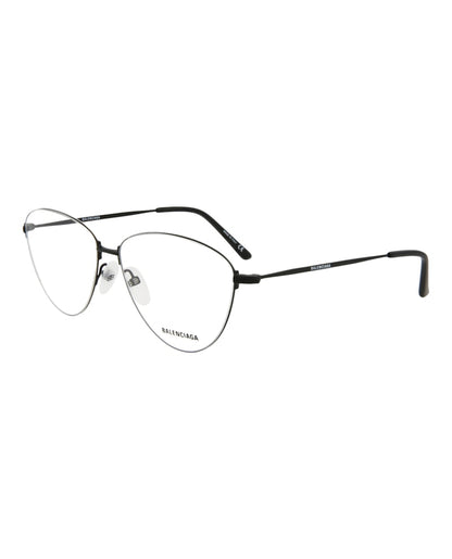 Balenciaga Cat Eye-Frame Metal Optical Frames Black Black Transparent (BB0034O-30006639-001)