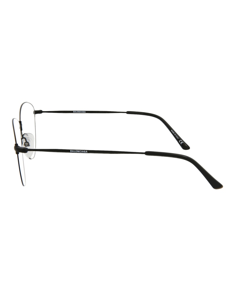 Balenciaga Cat Eye-Frame Metal Optical Frames Black Black Transparent (BB0034O-30006639-001)