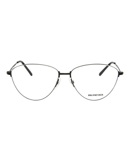 Balenciaga Cat Eye-Frame Metal Optical Frames Black Black Transparent (BB0034O-30006639-001)