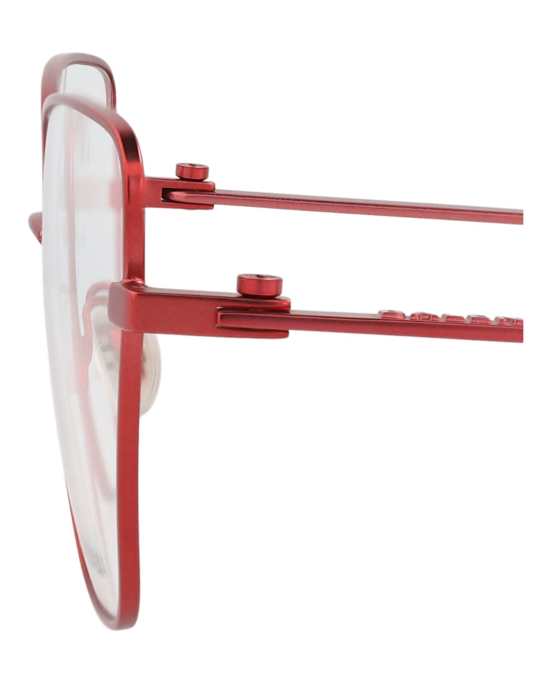 Balenciaga Cat Eye-Frame Metal Optical Frames Red Red Transparent (BB0170O-30011327-004)