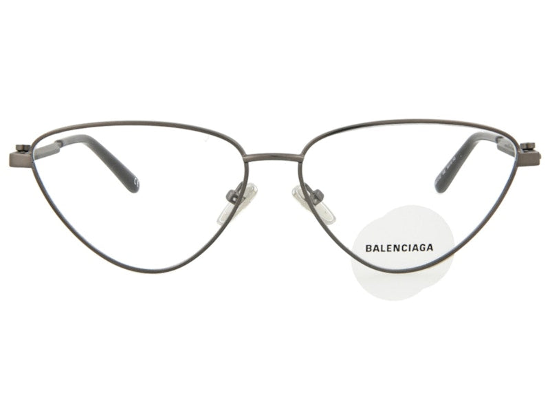 Balenciaga Cat Eye-Frame Metal Optical Frames Ruthenium/Transparent (BB0171O-30011330-002)