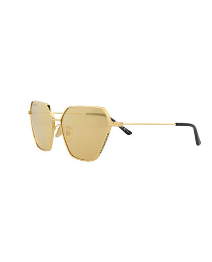 Balenciaga Cat Eye-Frame Metal Sunglasses Gold Gold Yellow (BB0194S-30011962-002)