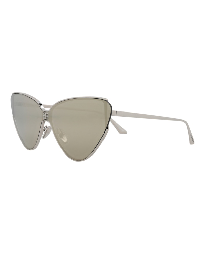 Balenciaga Cat Eye-Frame Metal Sunglasses Silver White (BB0191S-30011959-005)