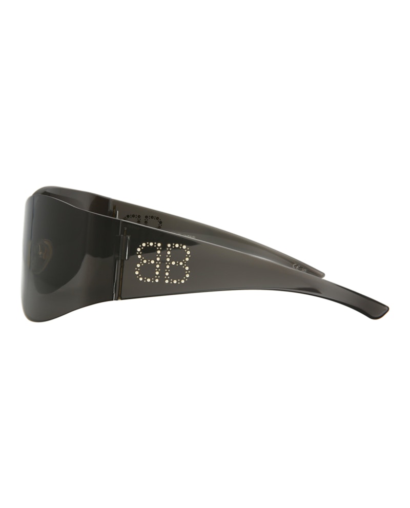 Balenciaga Cat Eye-Frame Nylon Sunglasses Grey/Grey/Grey (BB0122S-30009742-004)