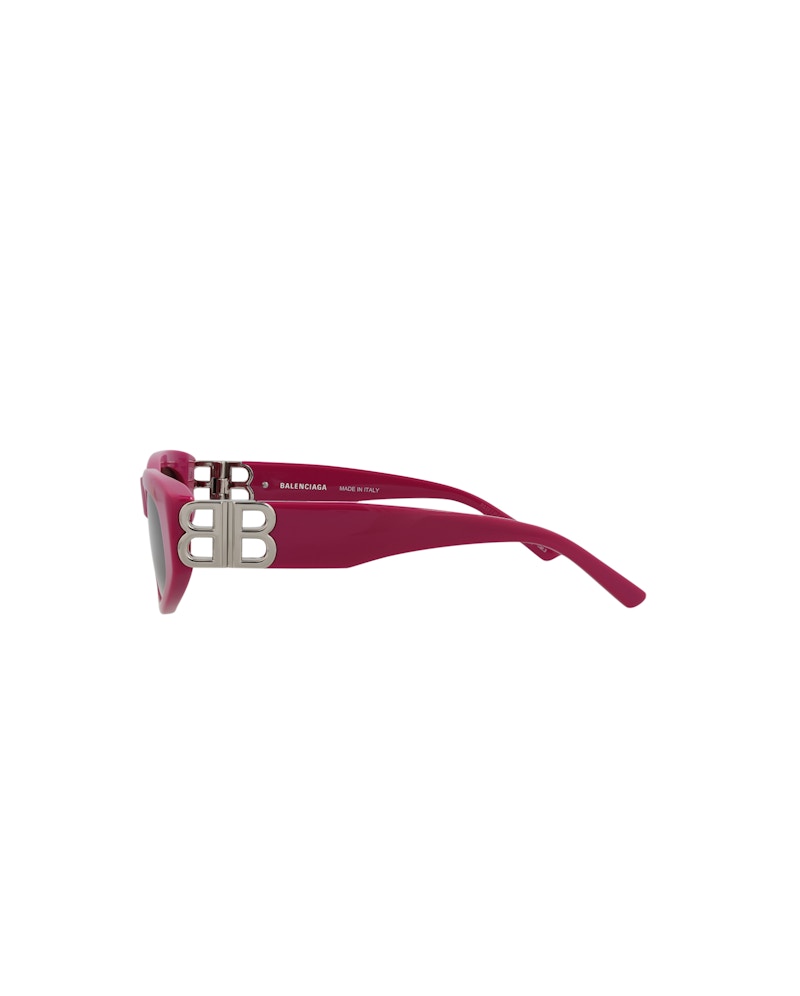 Balenciaga Cat Eye-Frame Recycled Acetate Sunglasses Fuchsia/Silver/Grey (BB0095S-30008868-017)