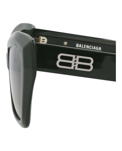 Balenciaga Cat Eye-Frame Recycled Acetate Sunglasses Green/Green/Green (BB0271S-30013988-004)
