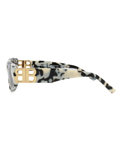 Balenciaga Cat Eye-Frame Recycled Acetate Sunglasses Havana Gold Grey (BB0095S-30008868-010)